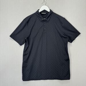 Travis Mathew No Bitters Polo Shirt Mens Large Navy Printed Performance‎ Golf